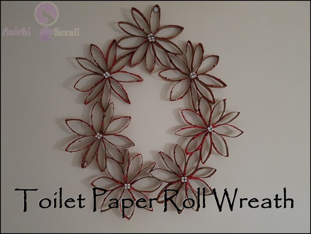 Toilet paper roll wreath