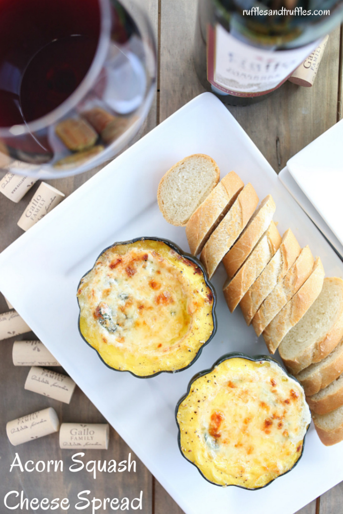 Acorn Squash Cheese Spread Thanksgiving Appetizers