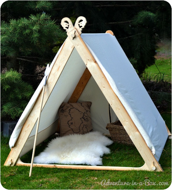 Backyard viking play tent