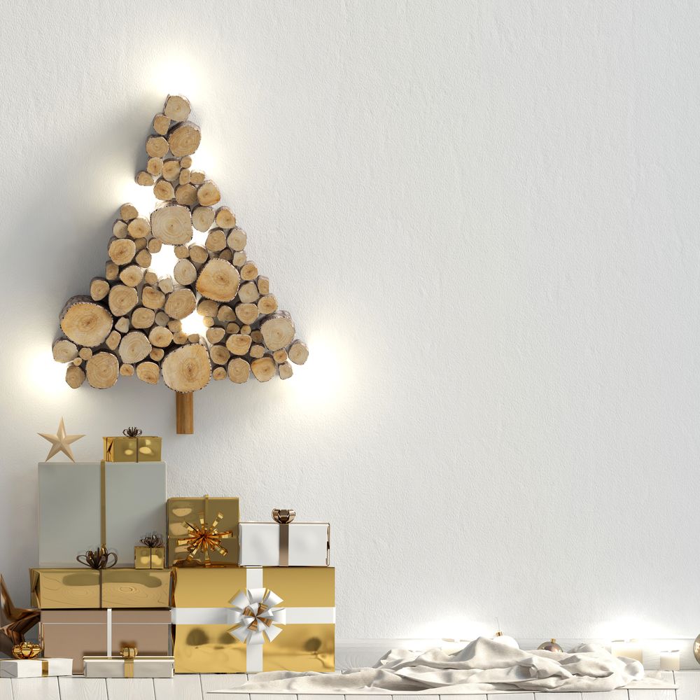 Christmas tree made of wood slices christmas tree decorations