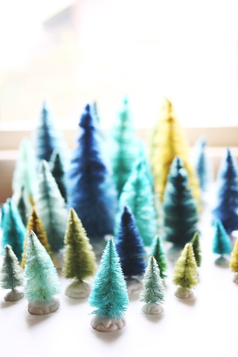 Bottle Brush Trees - DIY Christmas Wedding Decorations
