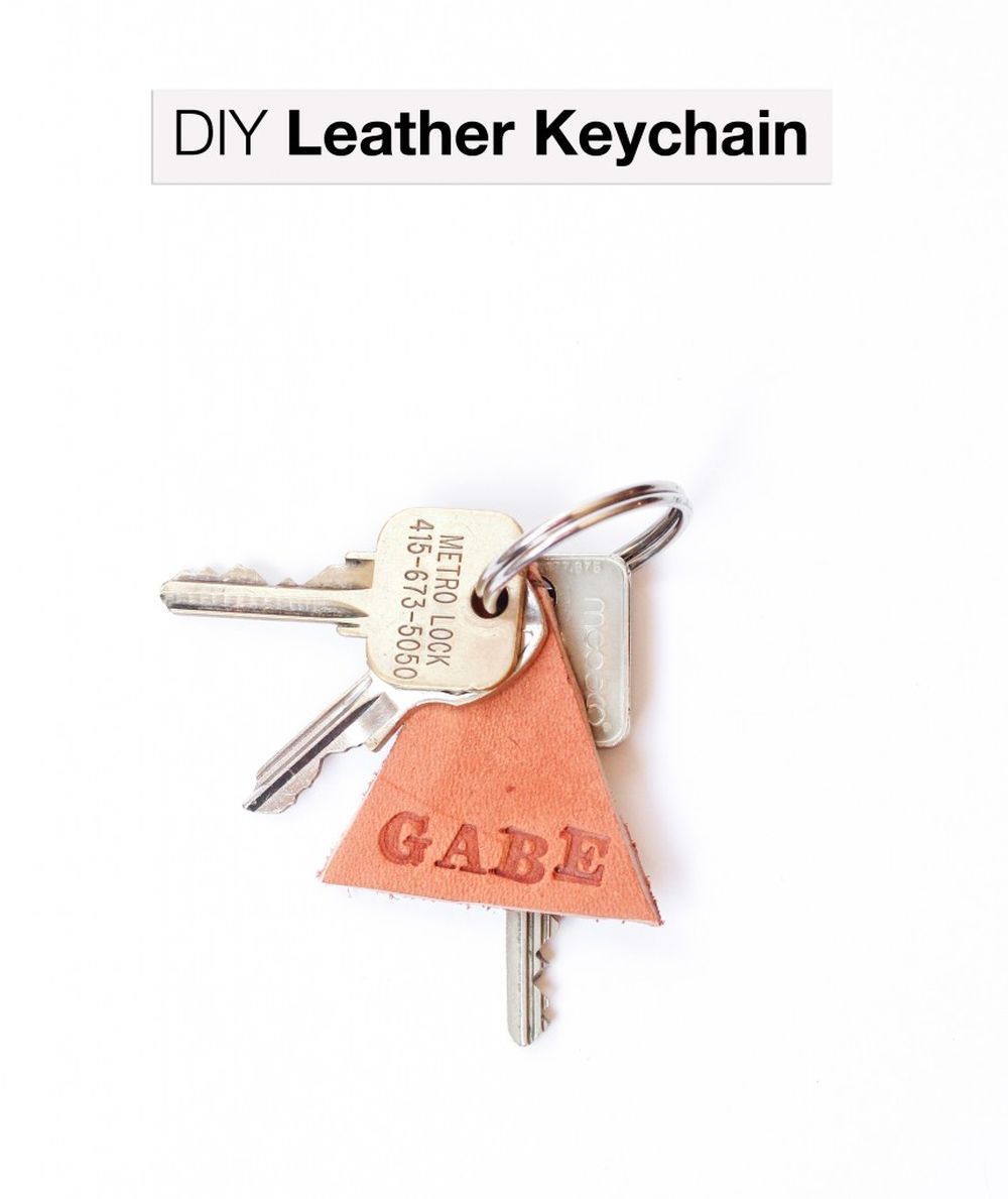 Diy leather keychain things you can get your dad for christmas