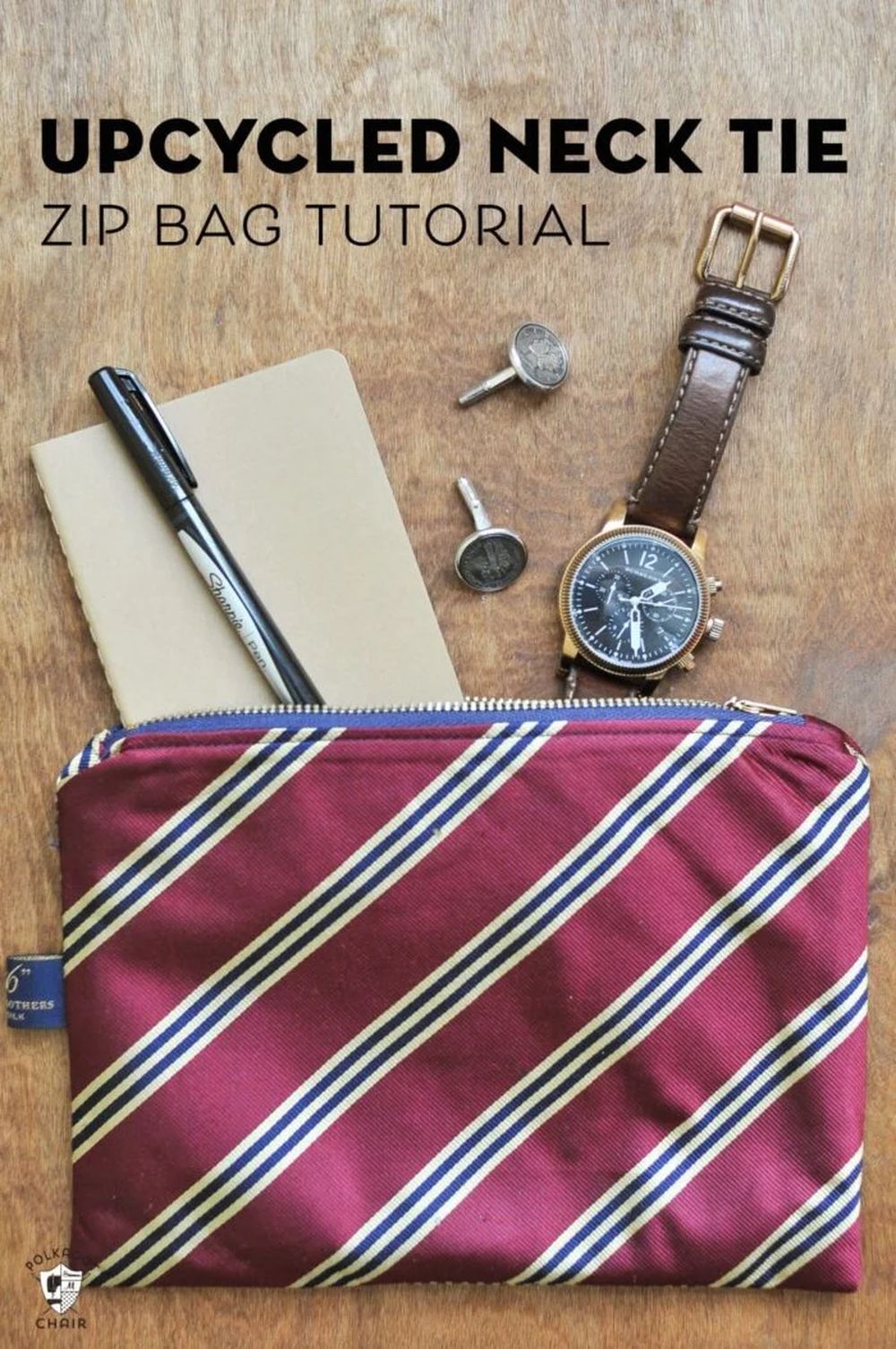 Diy necktie zip pouch best christmas gifts for dad