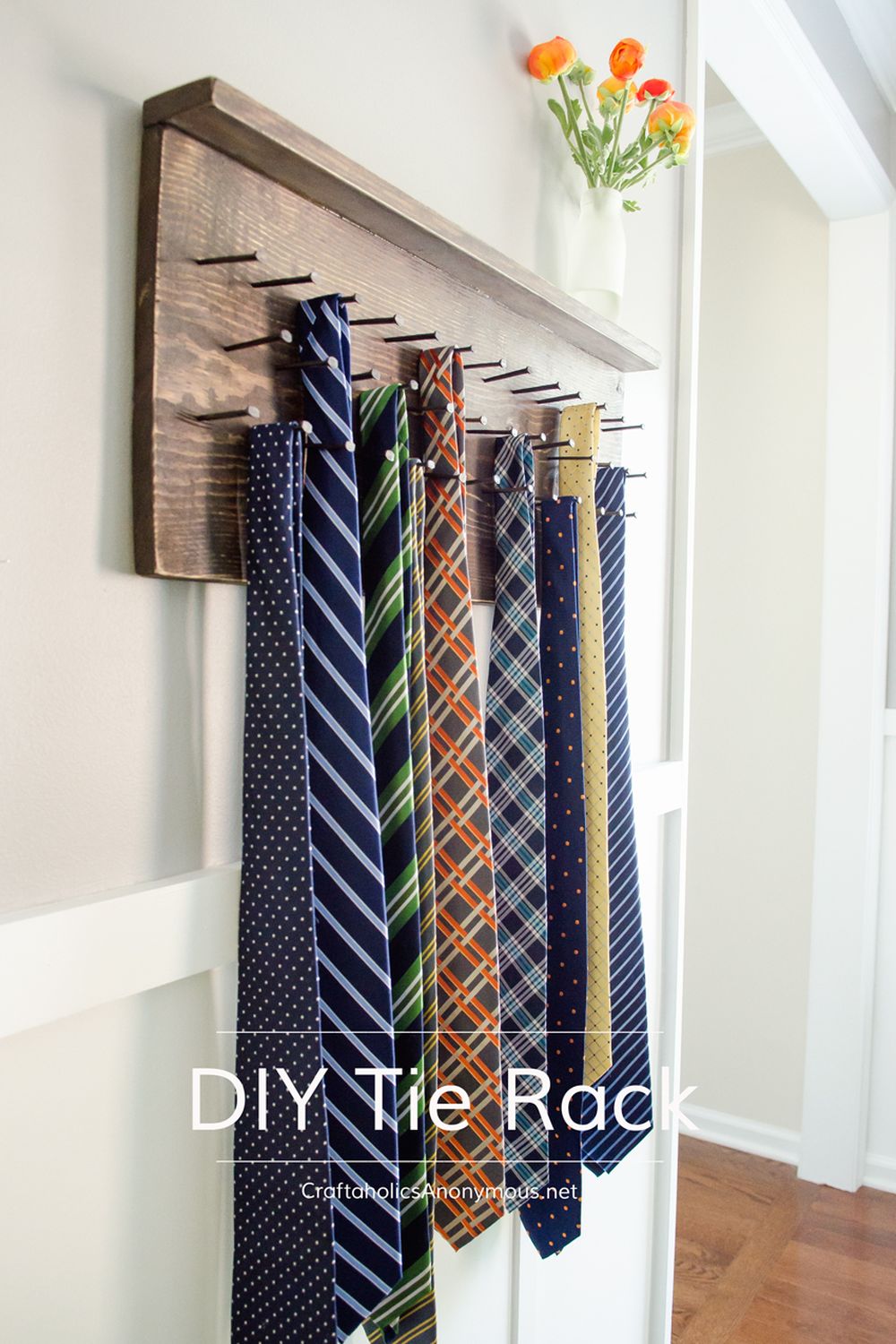 Diy tie rack cool christmas gifts for dad
