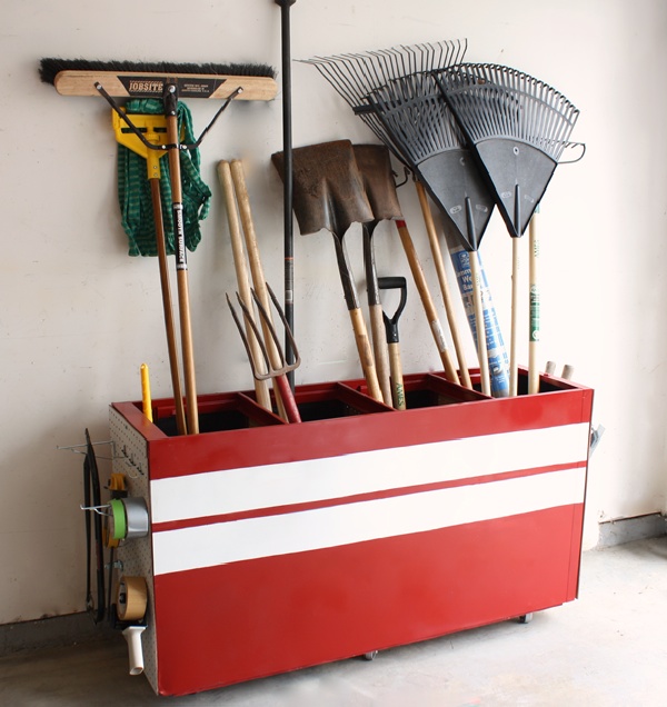 DIY Filing Cabinet Garage Bin