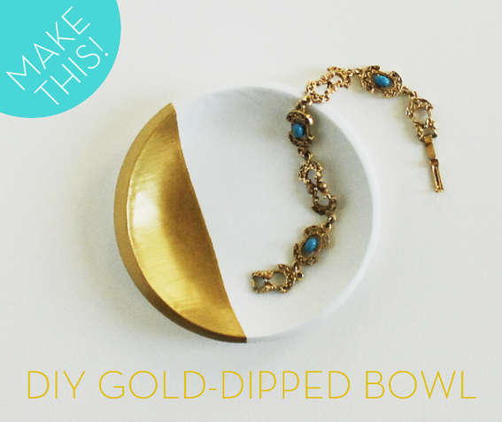 Diy gold dipped bowl
