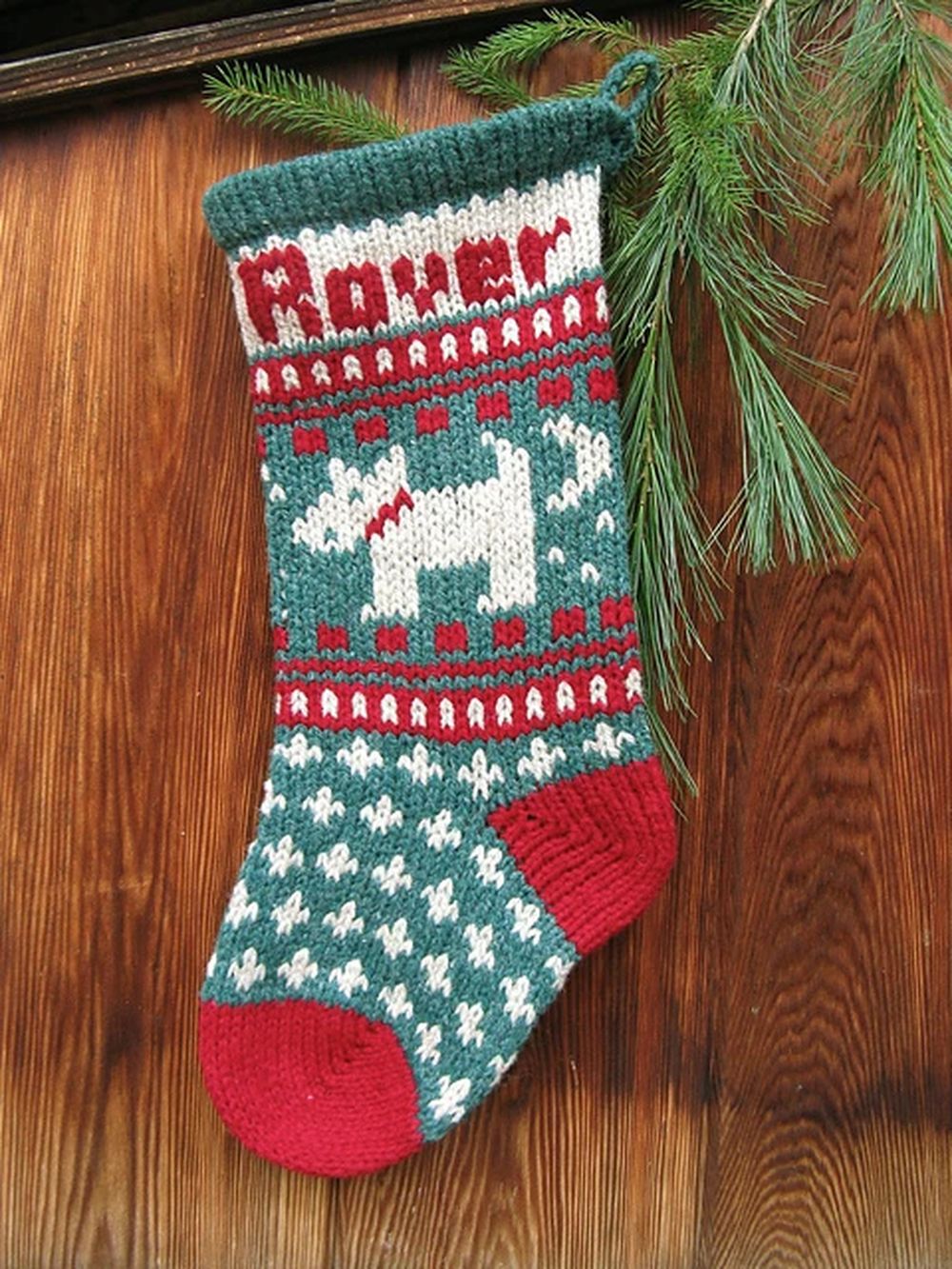 Dog christmas stocking rover