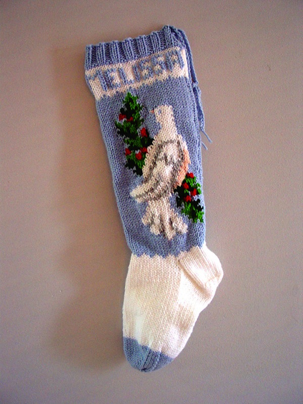 Dove christmas stocking