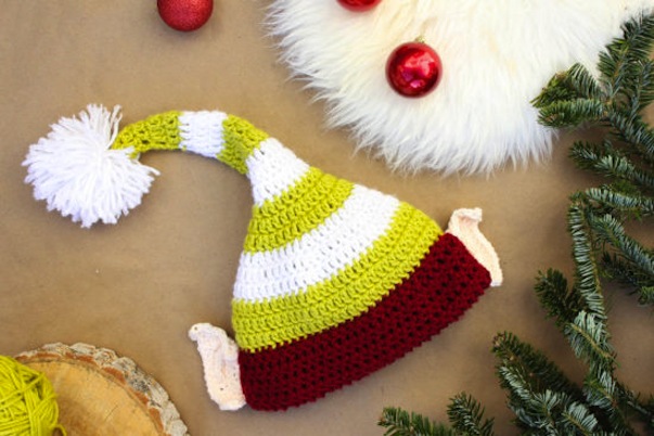 Baby Christmas Hat - Elf Hat with Ears