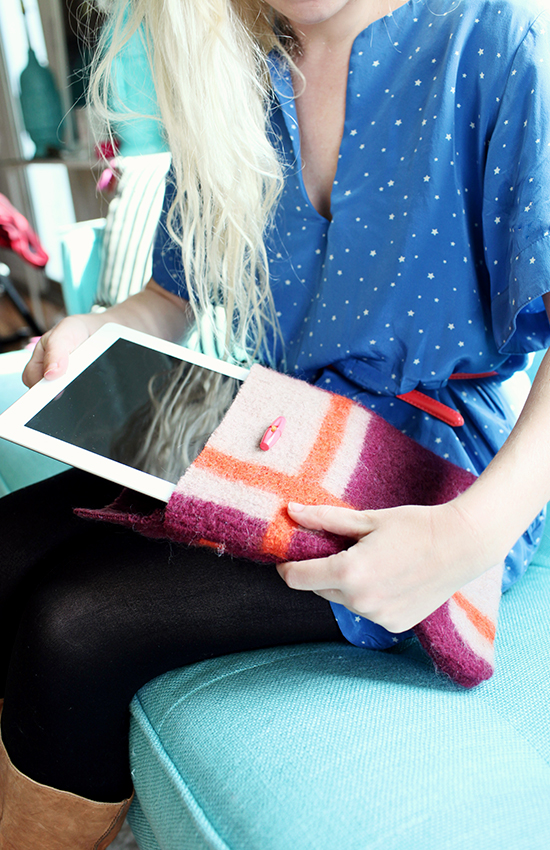 Homemade Sweater iPad Case - Inexpensive Gifts for Coworkers