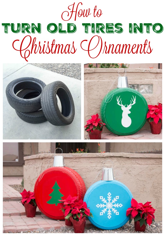 Tire Ornaments - Cheap Outdoor Christmas Decorations