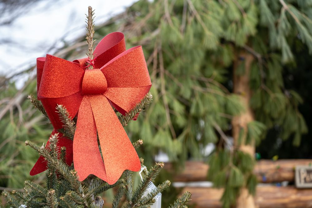 How to make a christmas tree bow topper
