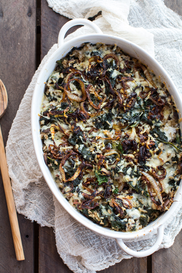 Kale & Wild Rice Casserole - Most Popular Thanksgiving Side Dishes