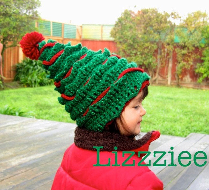 Crochet Christmas Tree Hat 