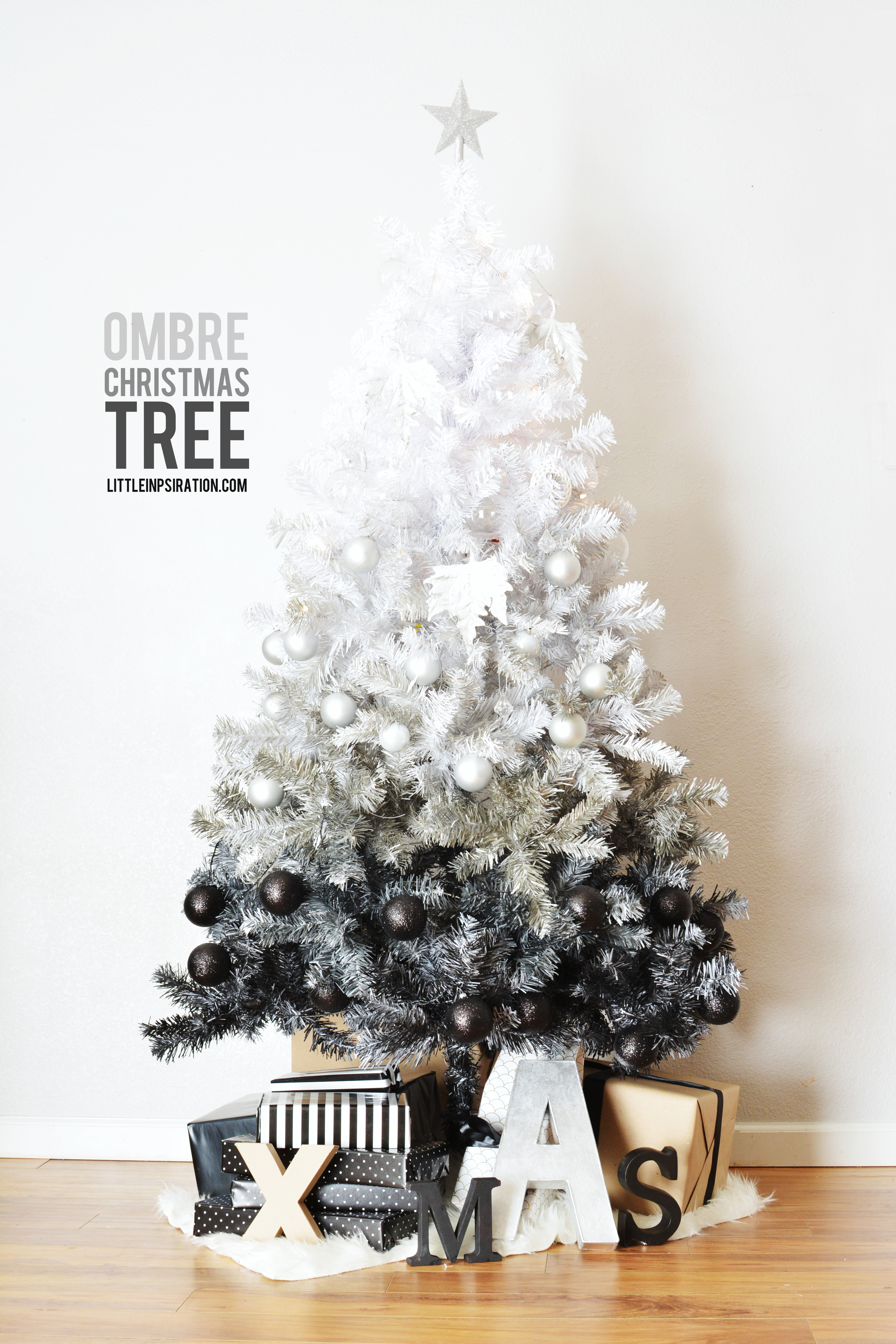 Ombre christmas tree diy