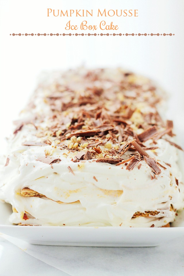Pumpkin mousse ice box cake by diethood