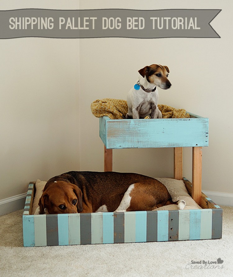 Shipping pallet dog bed