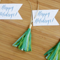 Tassel gift tags for holidays