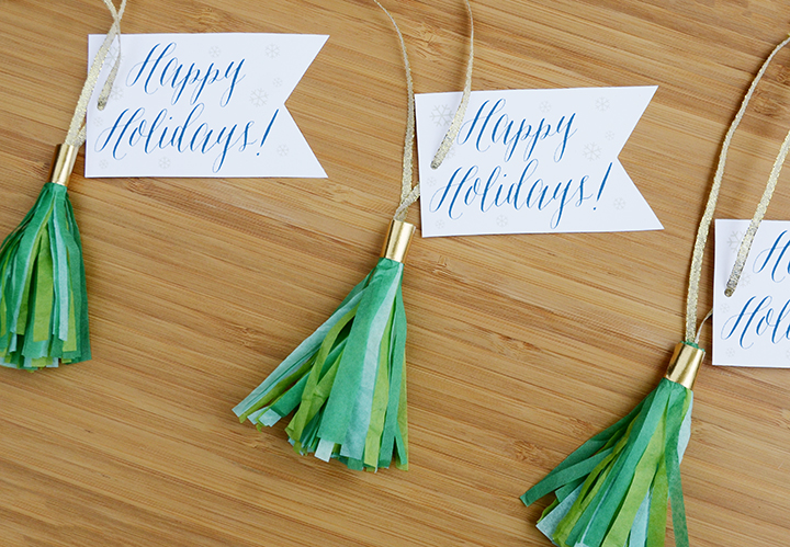 Tassel gift tags for holidays