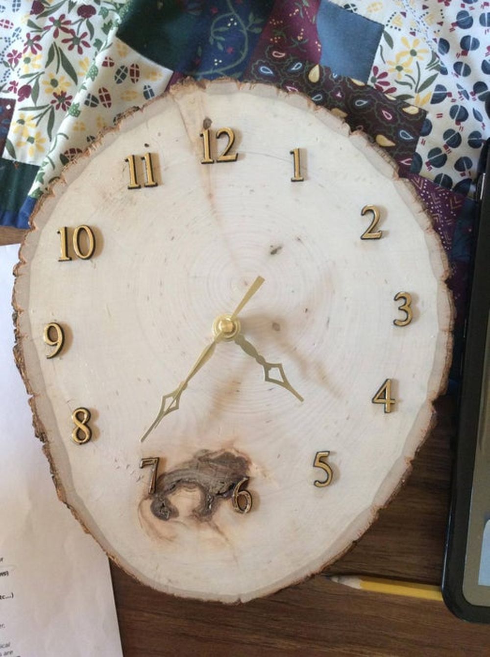 Wood slice clock diy gifts for dad