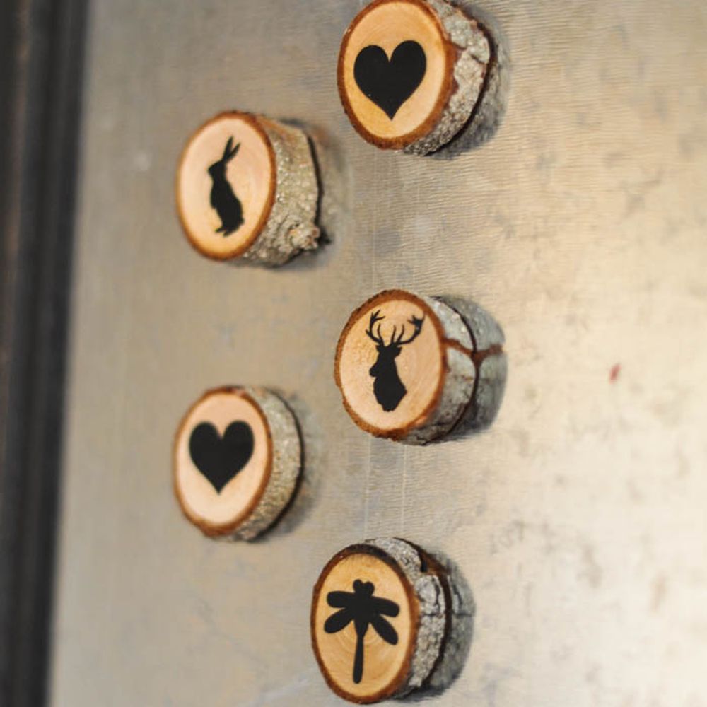Wood slice magnets what to get your dad for christmas