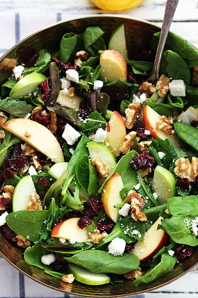 Apple Cranberry Walnut Salad - Best Thanksgiving Side Dishes