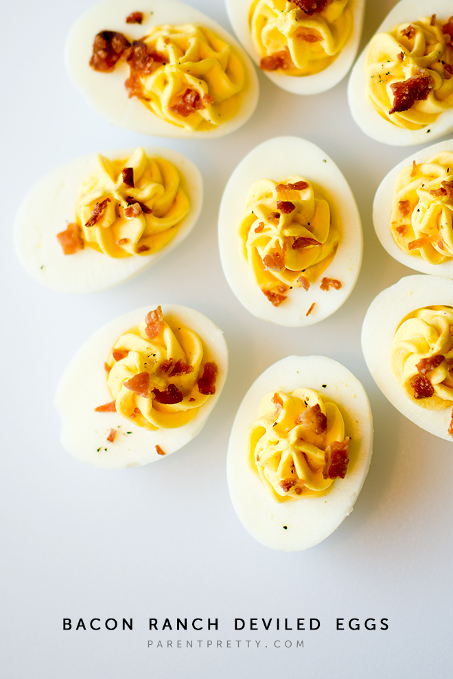 Bacon Ranch Deviled Eggs - Best Thanksgiving Side Dishes