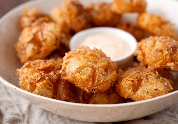 Bite-Sized Blooming Onions Thanksgiving Appetizer Ideas