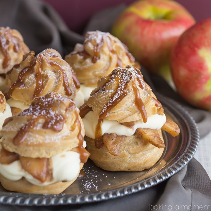 Caramel Apple Cream Puffs - Best Thanksgiving Desserts