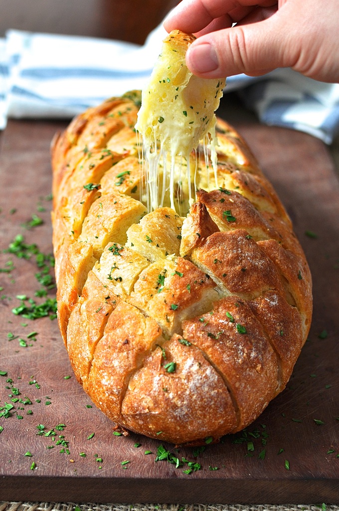 Cheese & Garlic Crack Bread - Thanksgiving Appetizer Ideas