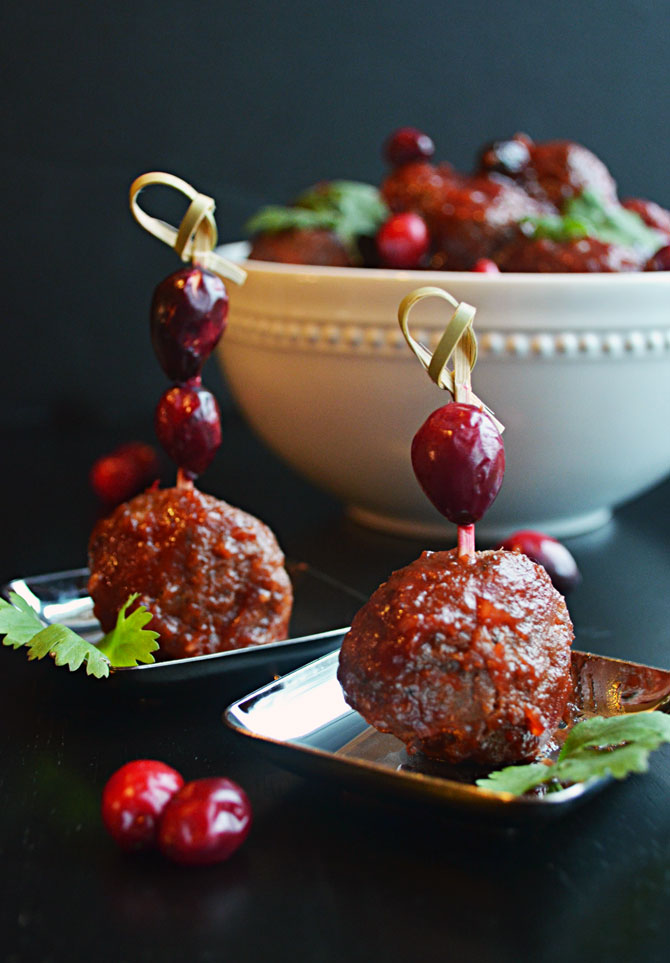 Cranberry Chipotle Meatballs Thanksgiving Appetizers