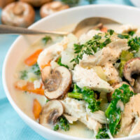Cropped creamy chicken and mushroom soup tall jpg