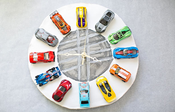 Diy clay car clock