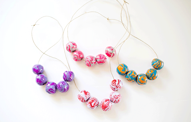 Diy clay wooden beads