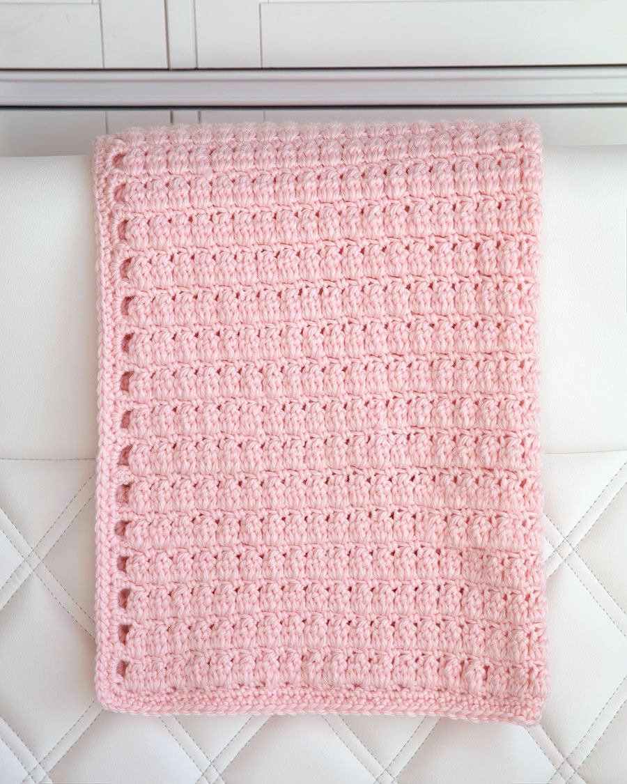 Diy cozy clusters crochet baby blanket