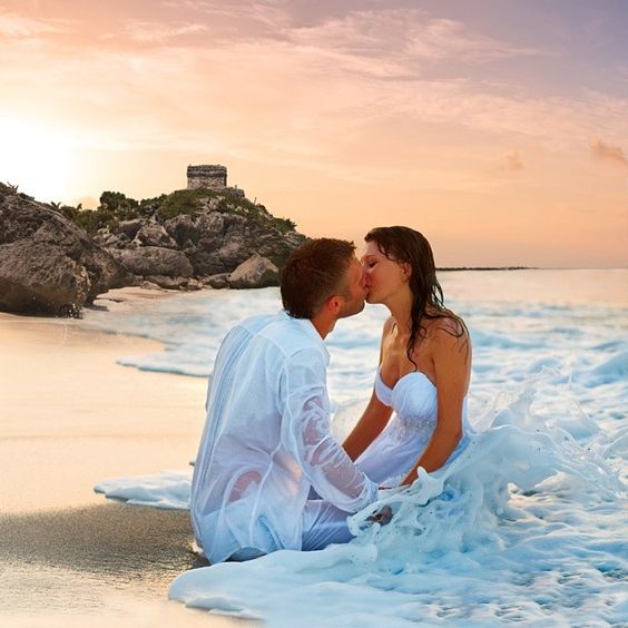 Ocean waves trash the dress