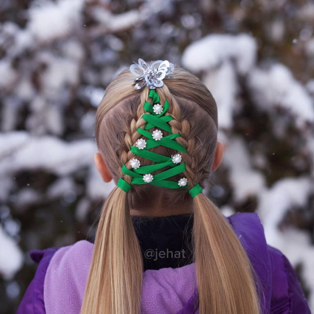 Angel hair christmas tree braid