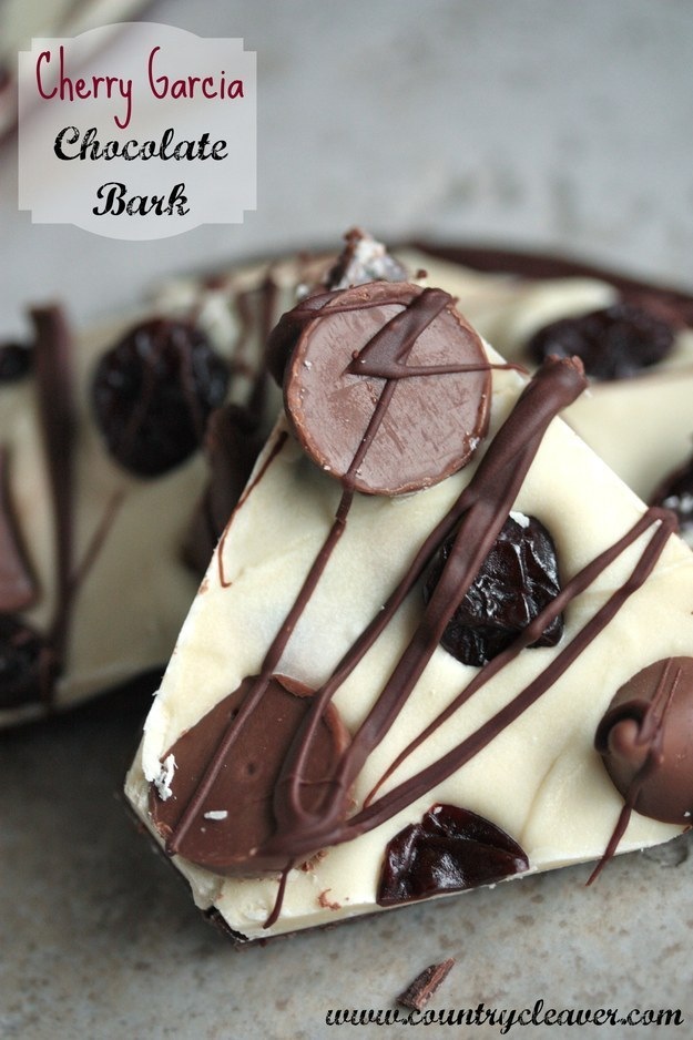 Cherry garcia chocolate bark