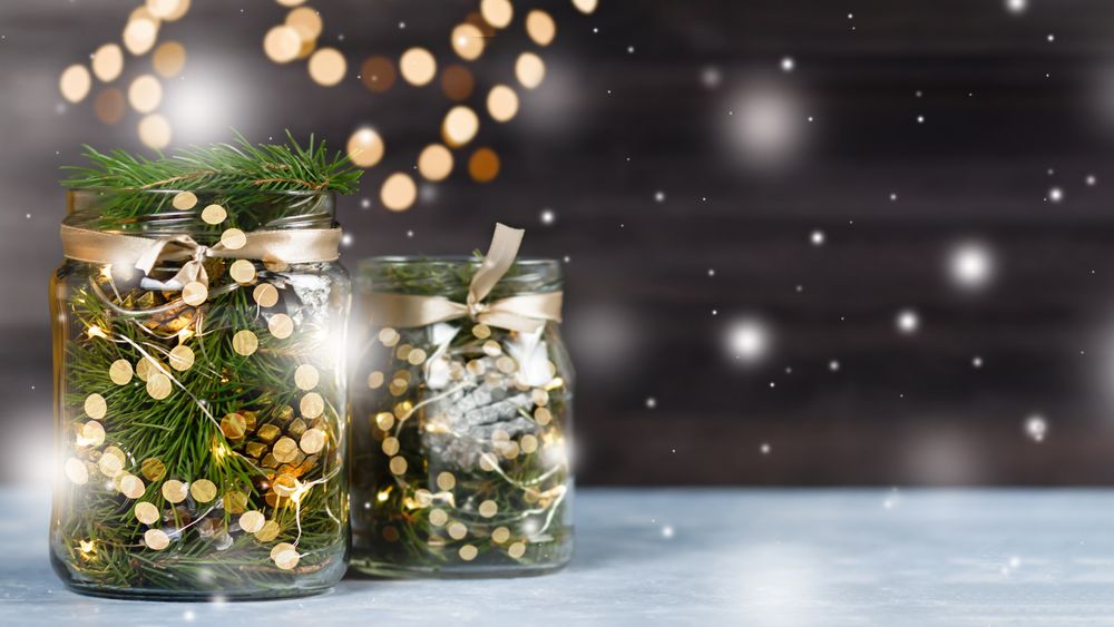 Christmas lights and branches jar simple outdoor christmas decorations