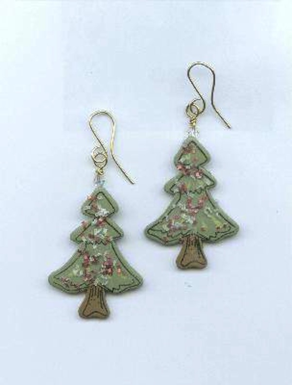 Christmas tree earrings
