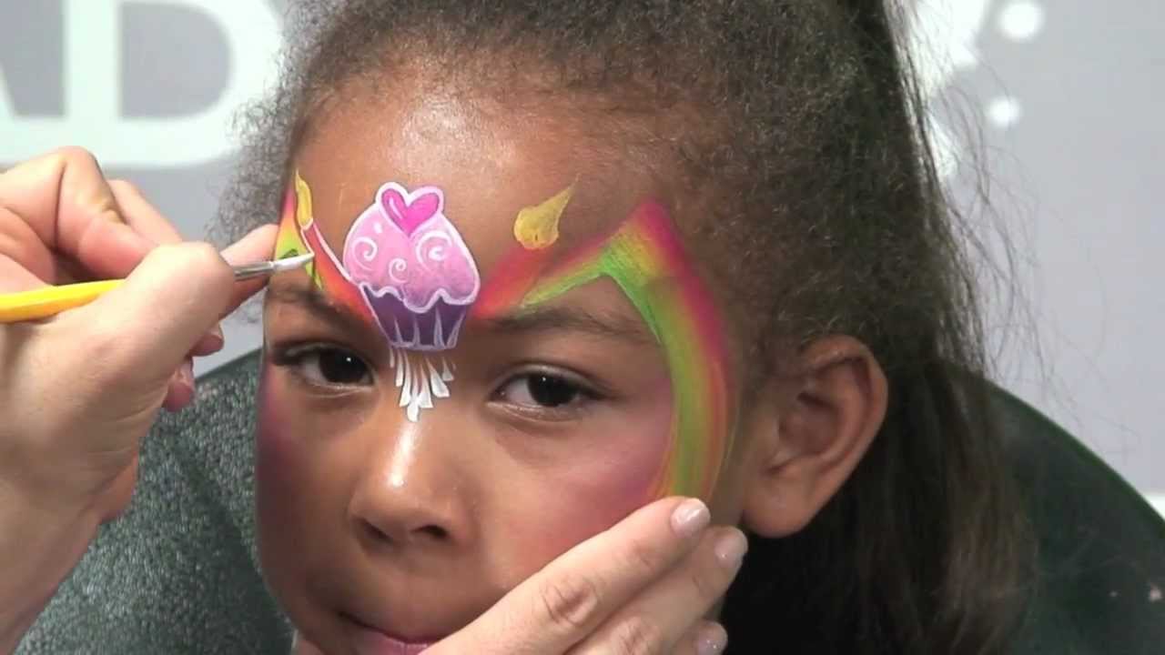 Cupcake face paint tutorial