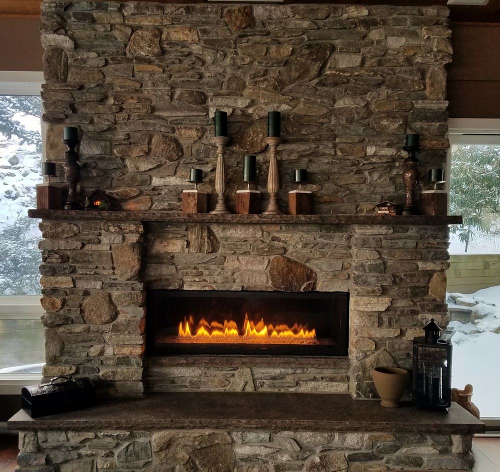Fireplace decor rustic design