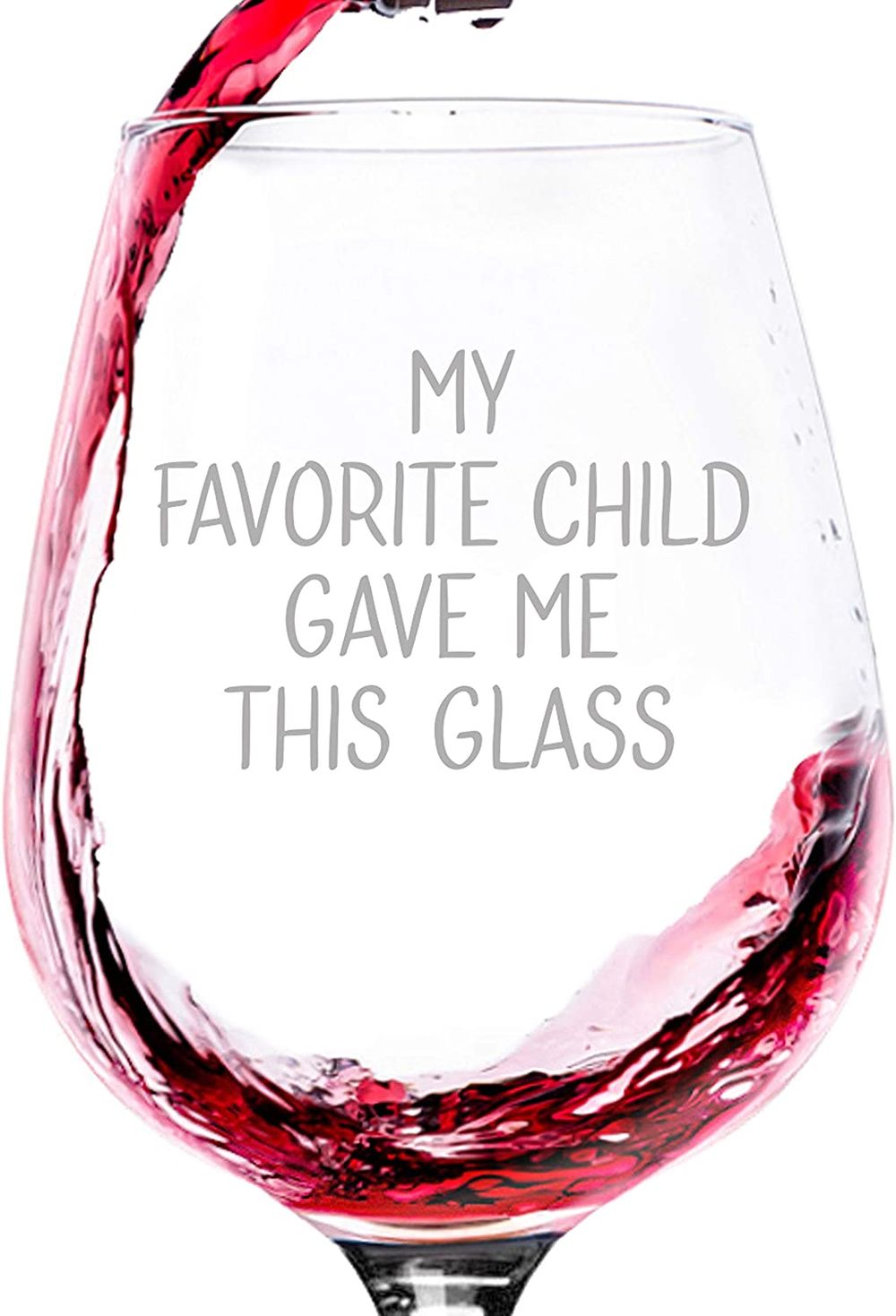 Funny wine glass gifts for mom from son 