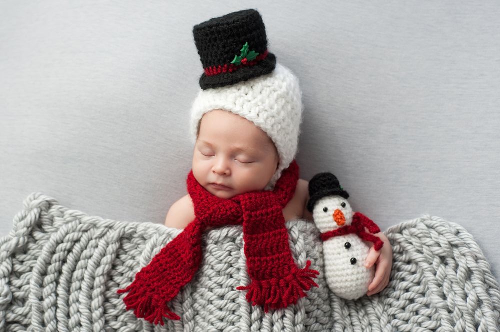 Jack frost crochet christmas hat