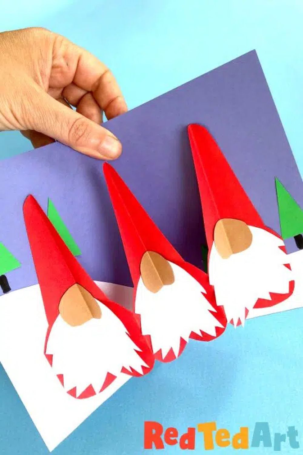 Pop up gnomes diy christmas card ideas