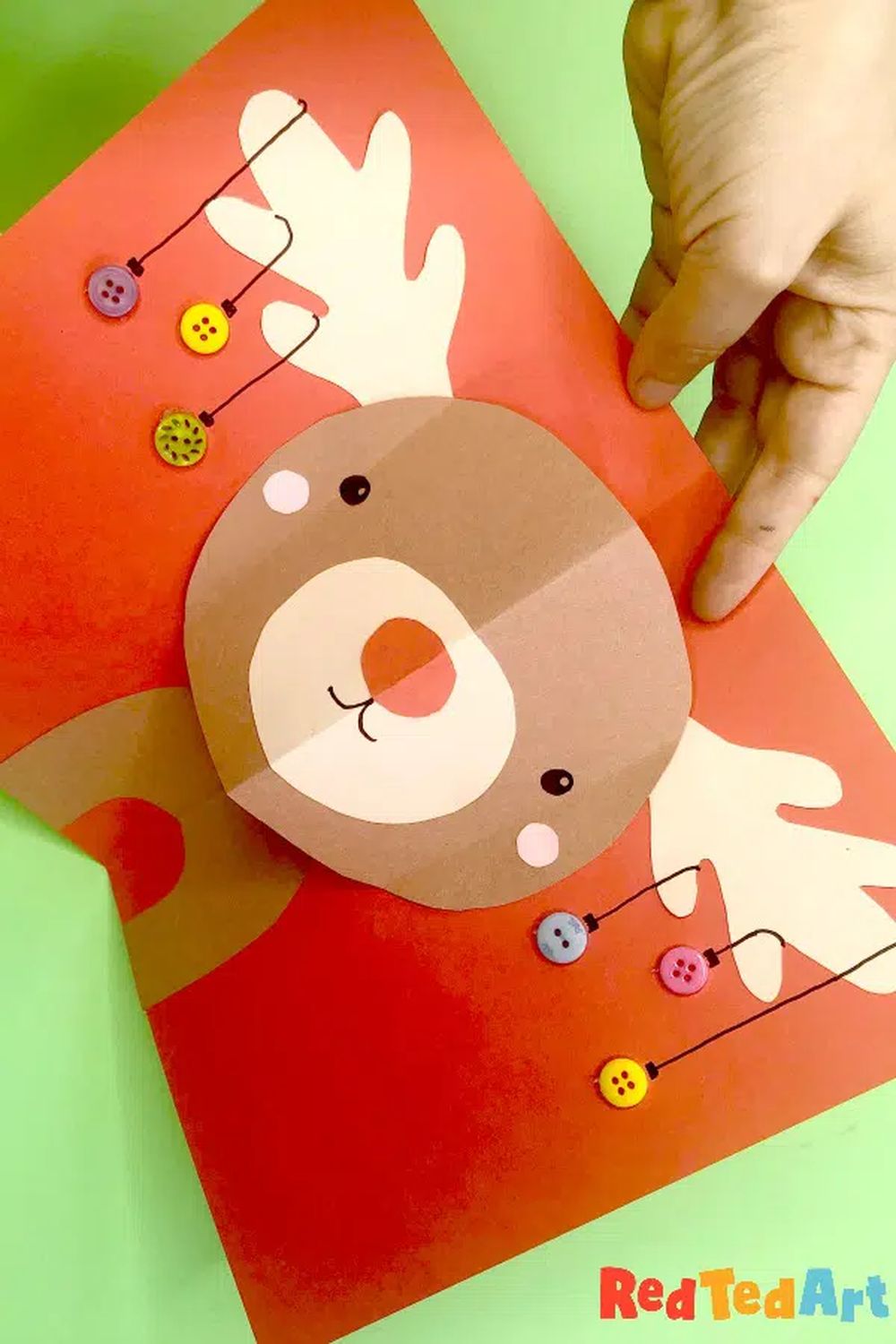 Pop up rudolph card christmas card ideas for kids 