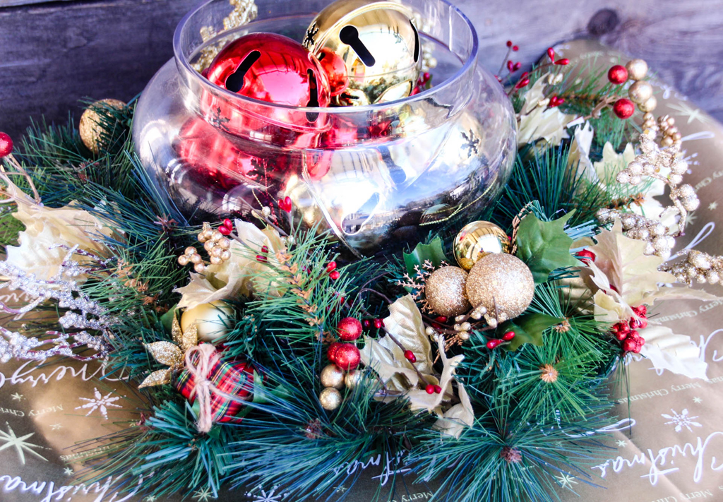Ornament Bowl - Christmas Table Centerpiece
