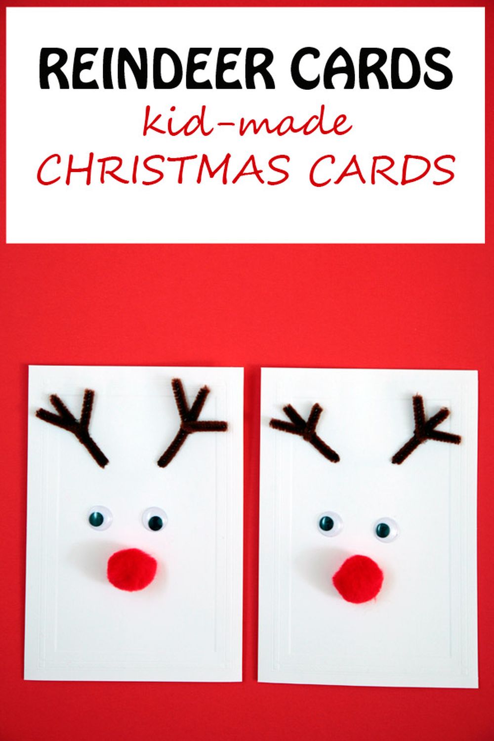 Reindeer christmas card ideas for kids 