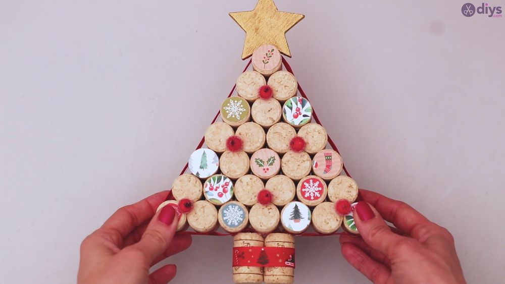 Small wine cork christmas tree front porch decorating ideas 