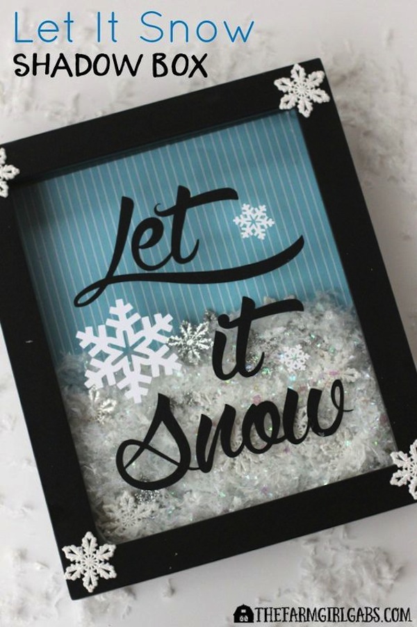 Snowy shadow box